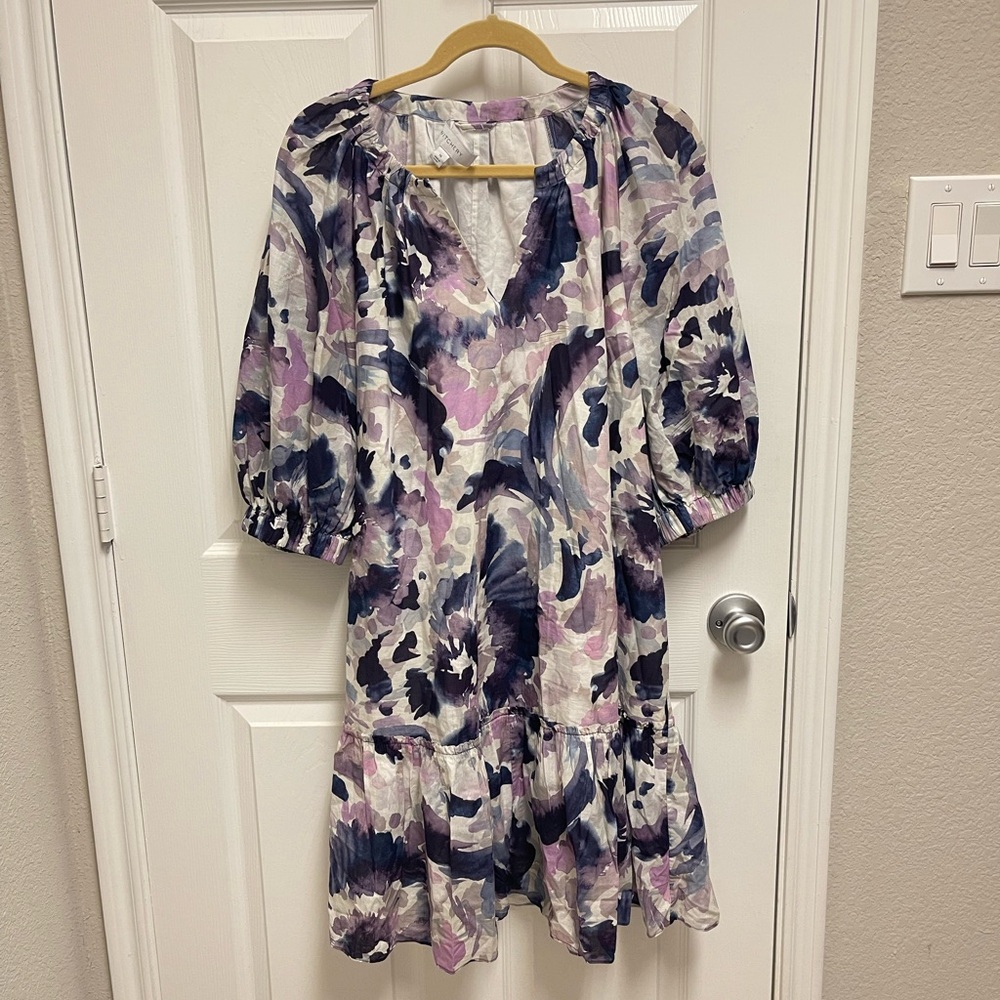 Witchery Watercolor Floral Drop Waist Dress